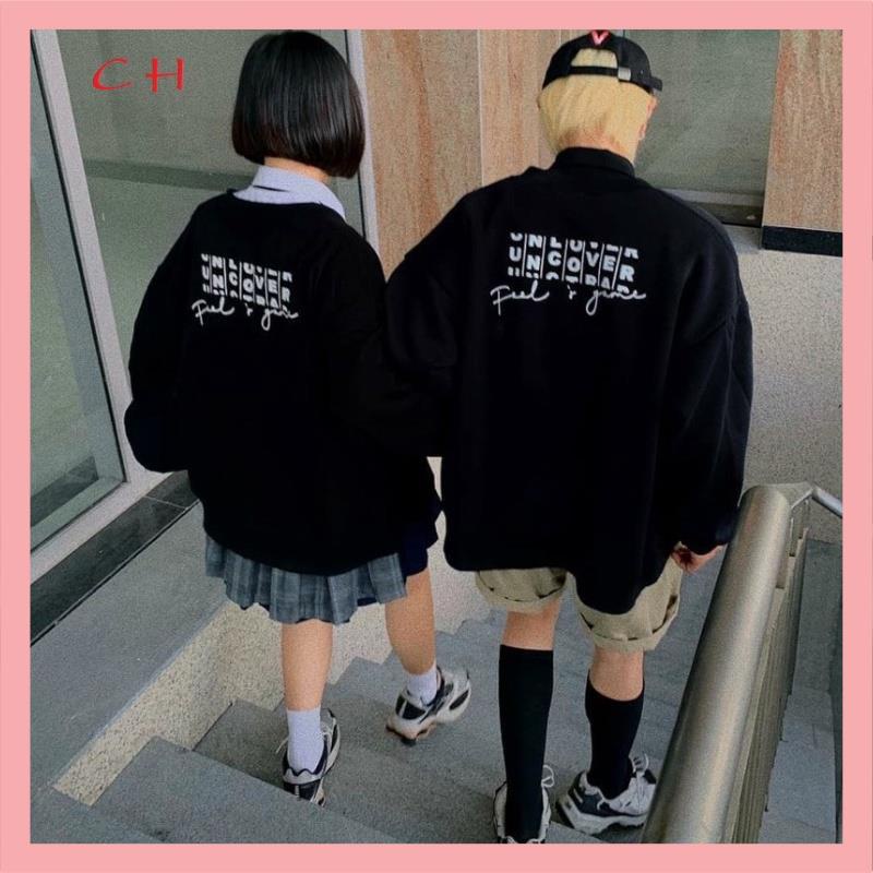 Áo cadigan khoác Unicoverchất nỉ bông có cúc dọc áoThời trang nữ thu đôngphong cách hàn quốc☘️form &lt;52kg☘️Unisex