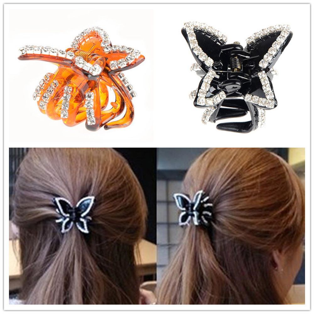 Kẹp Tóc Hình Bướm Đính Đá Thời Trang Cho Nữ
