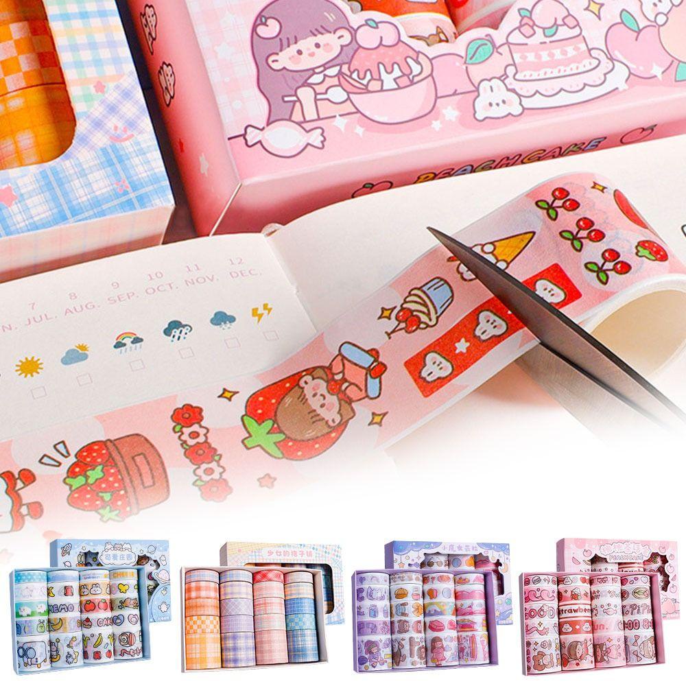 Set 20 Cuộn Băng Keo Nhỏ Màu Cầu Vồng Chất Lượng Cao Dùng Trang Trí Sổ Tay DIY