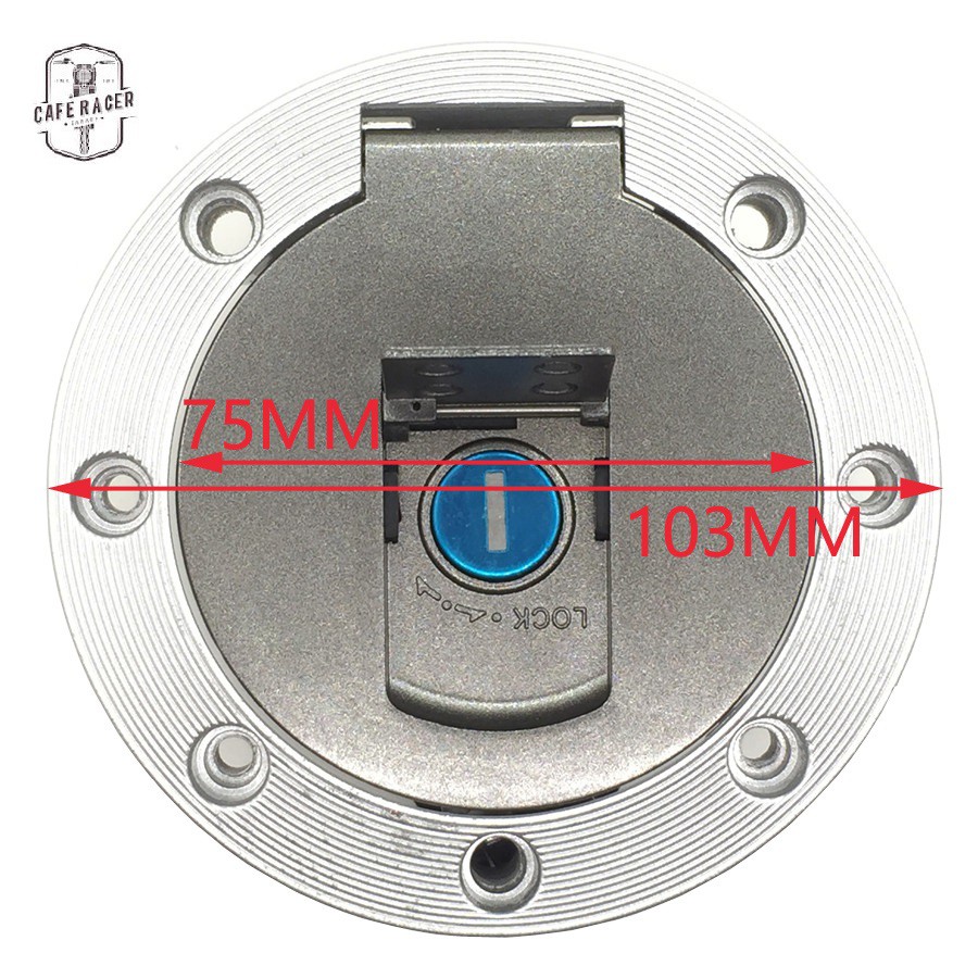 BỘ NẮP KHÓA BÌNH XĂNG MỘC ĐỘ GÒ TO CHO XE MÁY ĐỘ CLASSIC, CAFE RACER