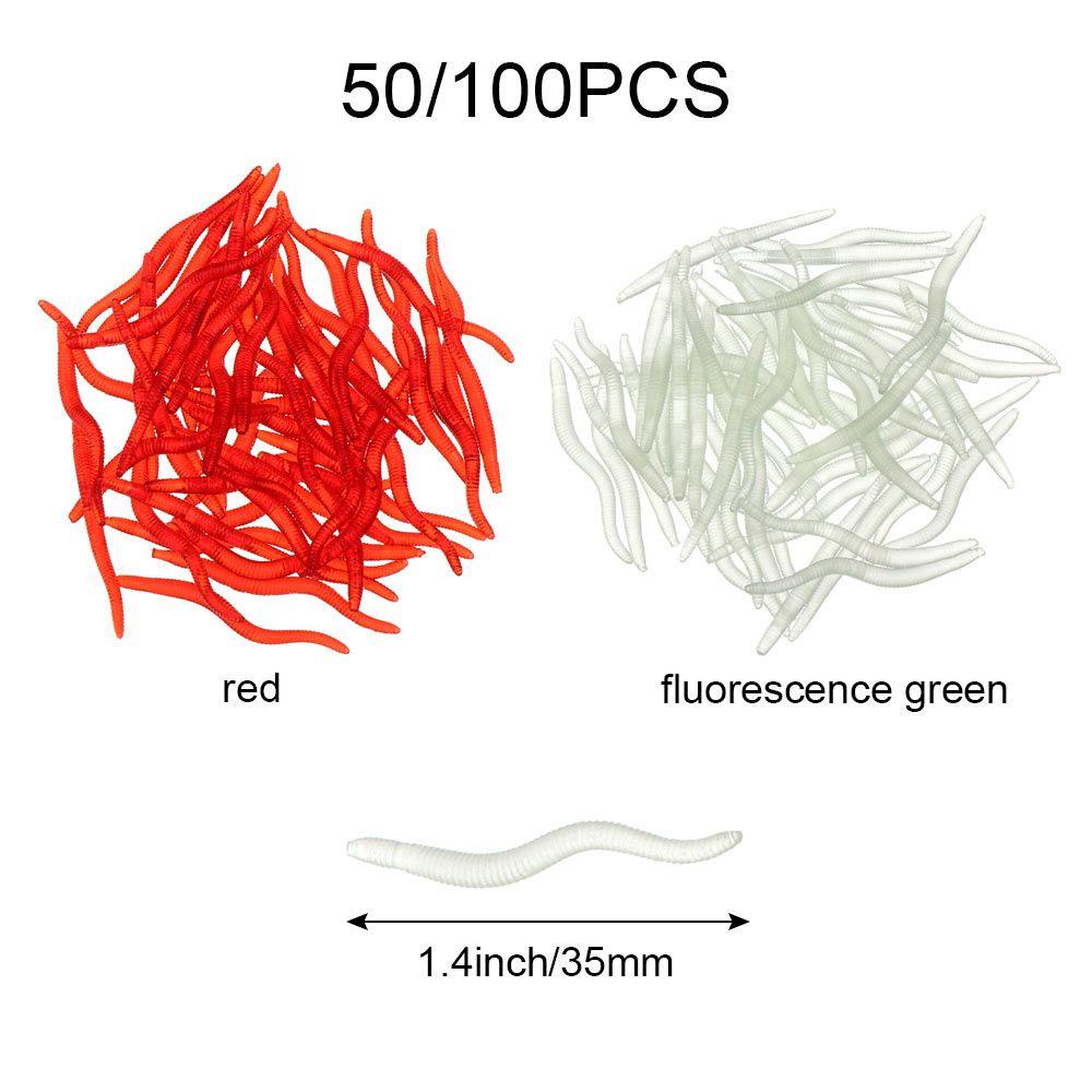 Set 50 / 100 Mồi Câu Cá Giả Bằng Silicone