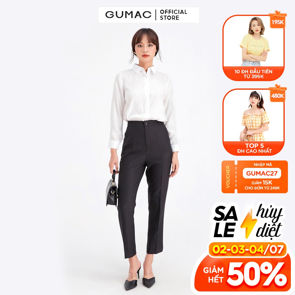 [Mã WABRGU72 giảm 10% tối đa 50k đơn 250k] Quần tây cơ bản GUMAC QB665