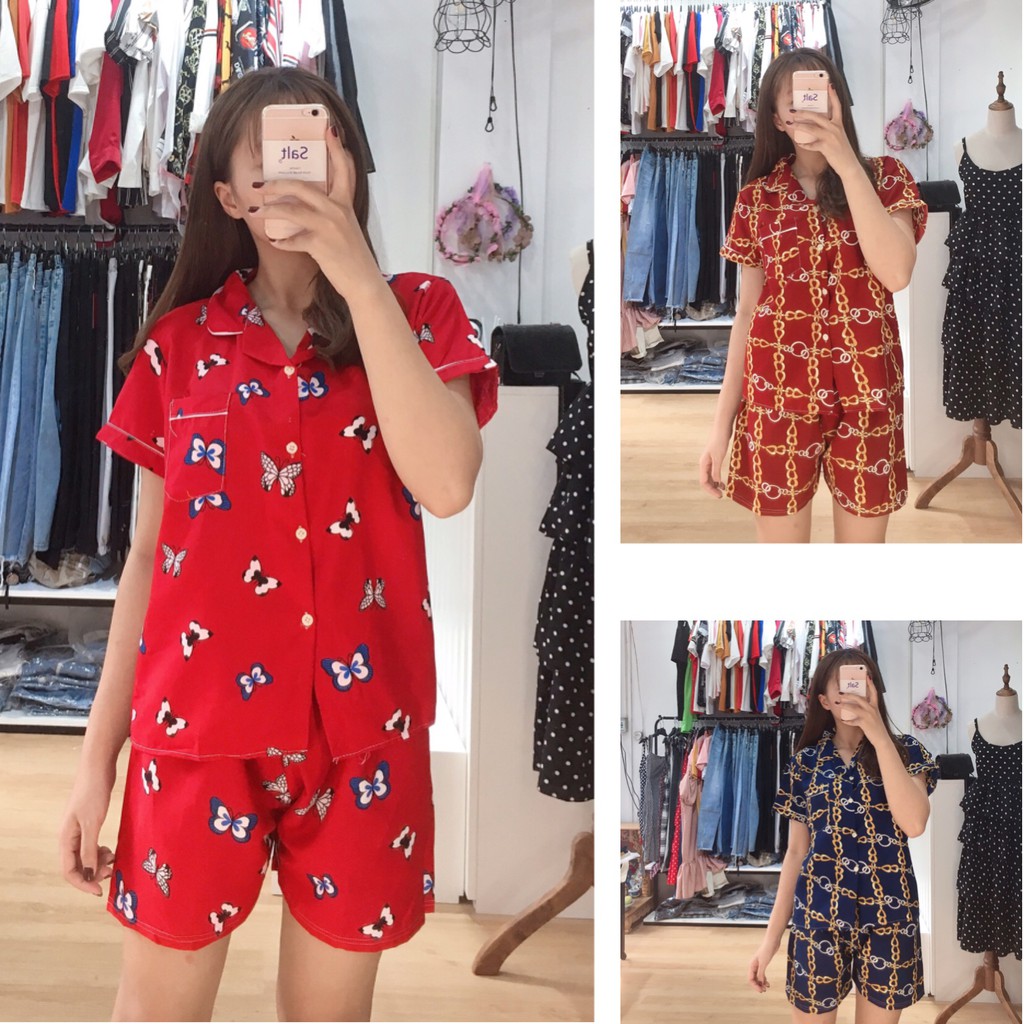 Bộ ngủ Pizama Cộc Tay 31 màu đẹp[Ảnh thật+video] | BigBuy360 - bigbuy360.vn