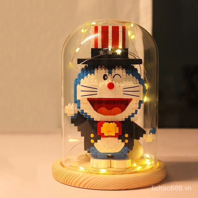 DISNEY Bộ lắp ghép lego nhân vật Doraemon Đồ chơi giáo dục Thành phố Đồ chơi giáo dục Phát triển giáo dục cho nam và nữ Đồ chơi giáo dục