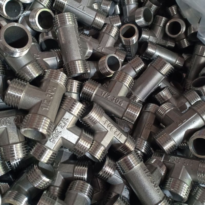 Tê inox ren ngoài, Nối inox 3 đầu ren ngoài