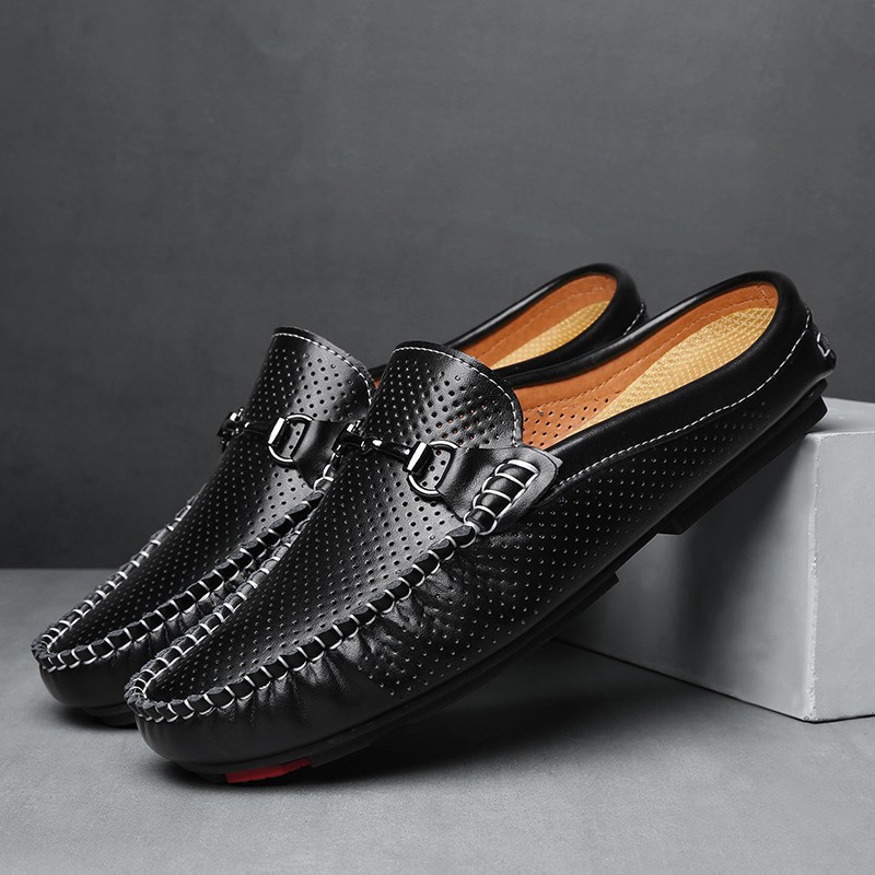 Giày lười bằng da thoáng khí cho nam