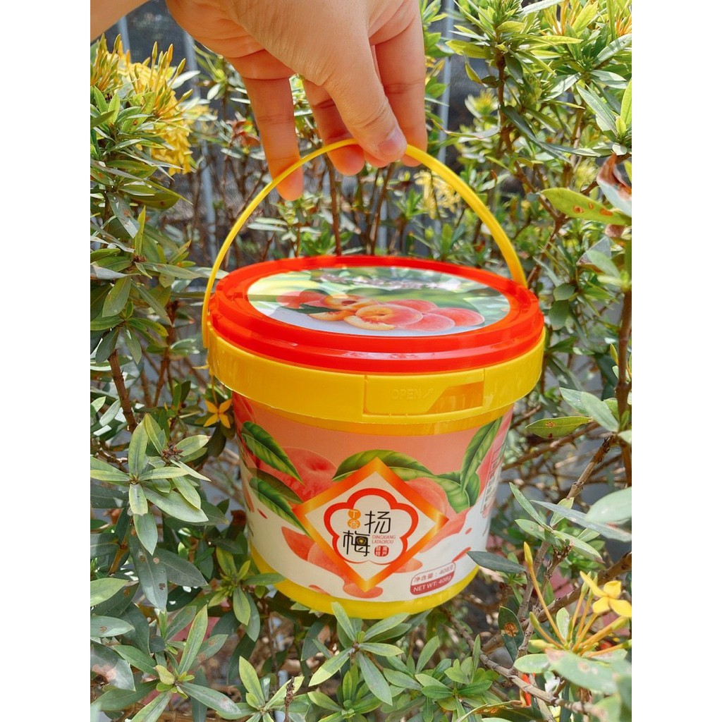 Một xô ô mai xí muội đào tẩm chua chua cay cay cực lạ miệng Dingxiang Lataorou Đài Loan xô 408g | BigBuy360 - bigbuy360.vn