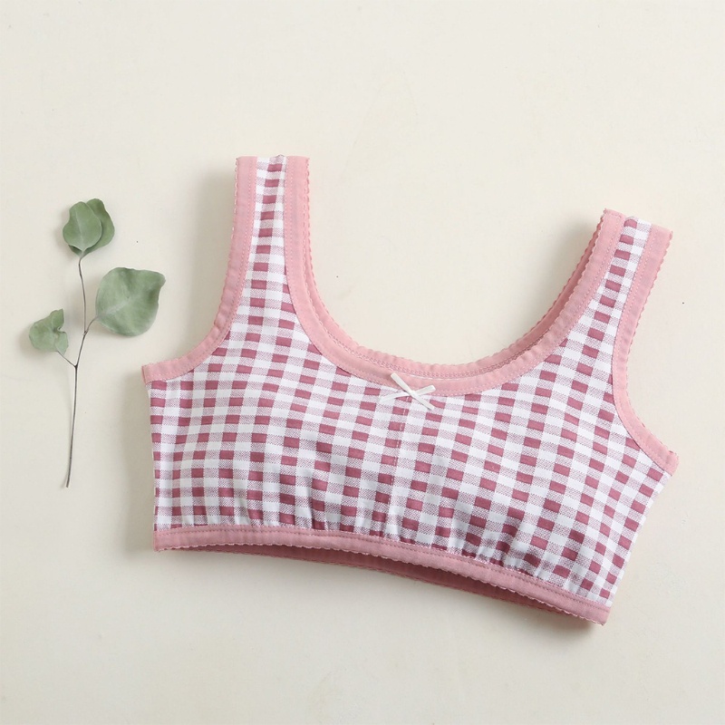 Han Puberty Áo lót vải cotton Không Gọng Họa Tiết Chấm Bi / Chấm Bi Hoạt Hình Dành Cho Bé Gái Tuổi Teen