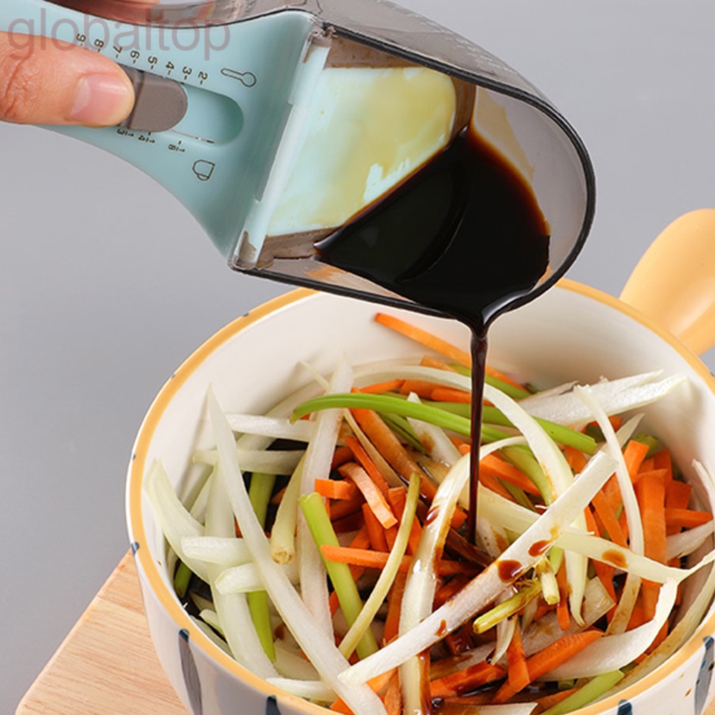 Muỗng đo lường gia vị bằng nhựa có thể điều chỉnh tiện dụng cho nhà bếp