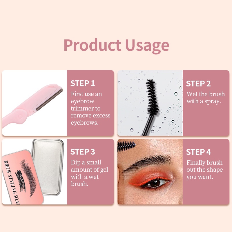 Bộ gel kẻ mày IMAGIC EY-342-XMD 3D + dao tỉa tiện dụng