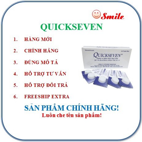 Sỉ  1 hộp ( 24 que) Que thử thai quickstrip,quickseven
