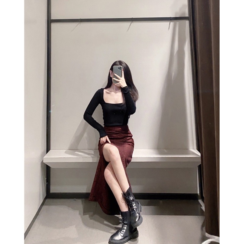 Chân váy caro dúm Z | BigBuy360 - bigbuy360.vn