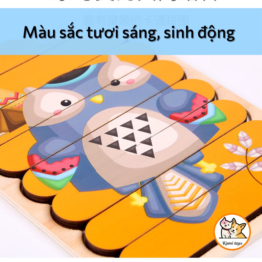 Đồ Chơi Ghép Hình Que Gỗ 2in1 Độc Đáo Cho Bé Yêu Phát Triển Trí Tuệ Kumi Toys