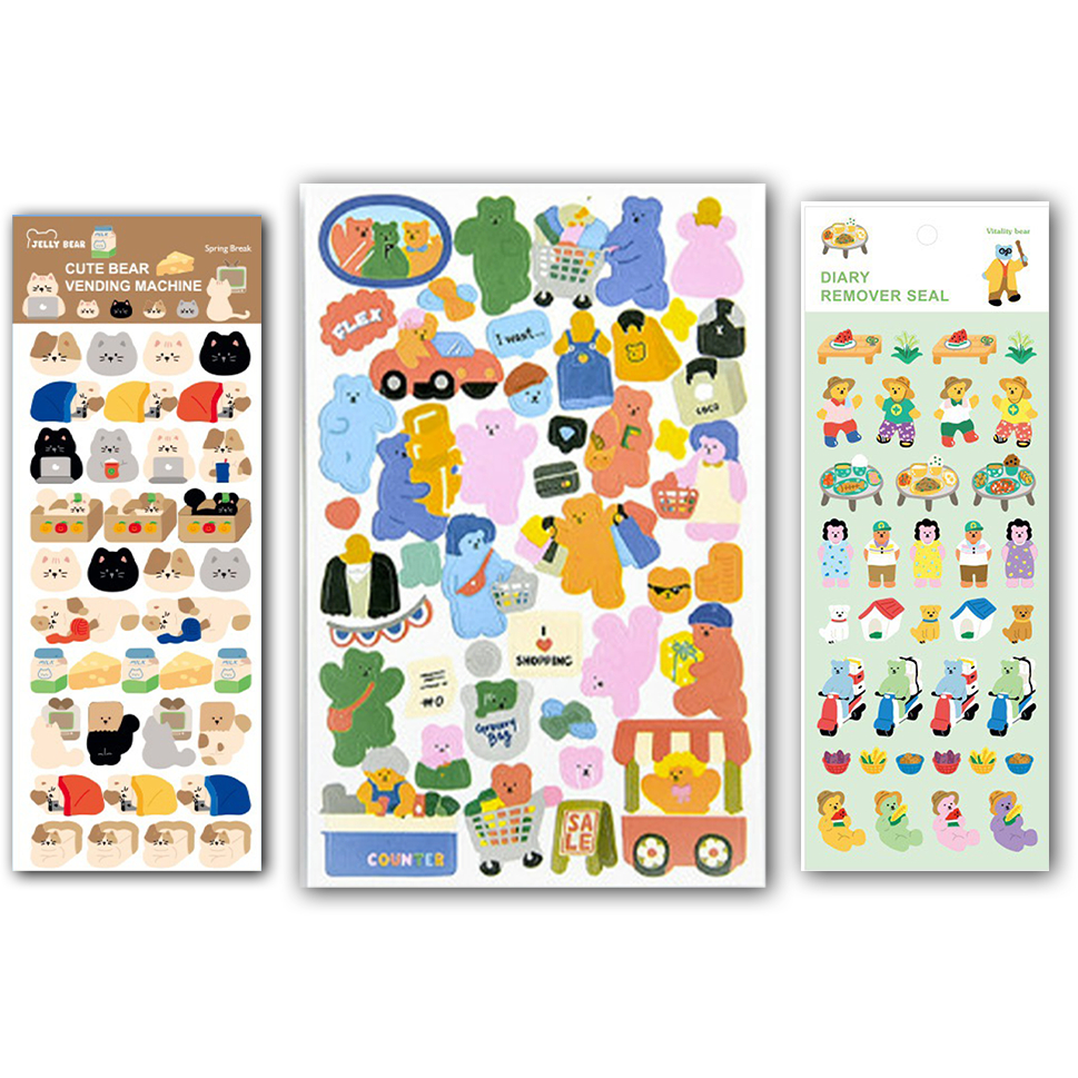 Miếng Dán Drink Bear Sticker