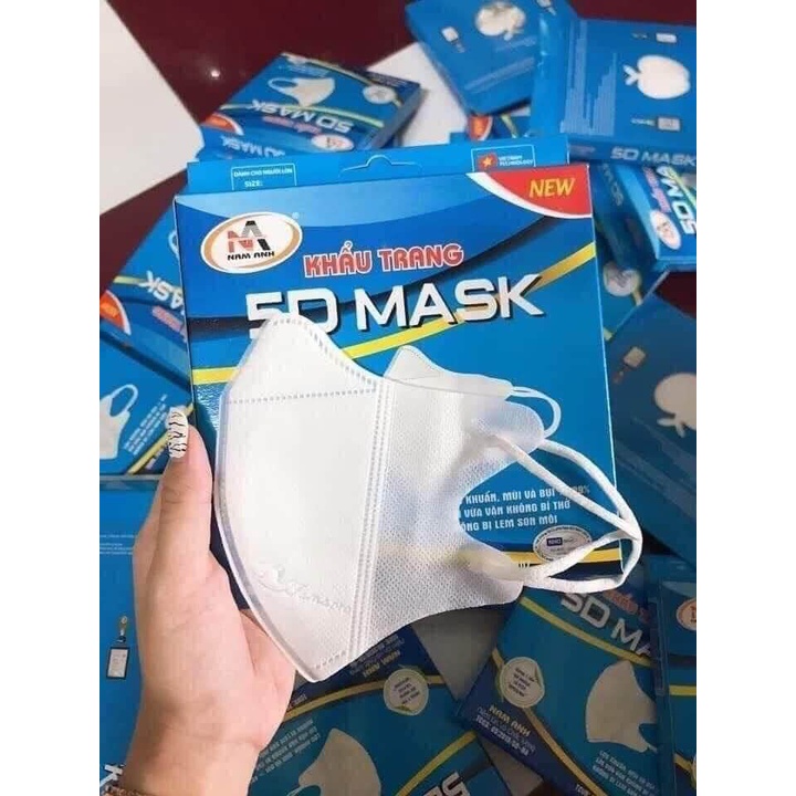 5 Hộp 50c Khẩu Trang 5D Mask Nam Anh Famapro Cao Cấp Bảo vệ sức khoẻ