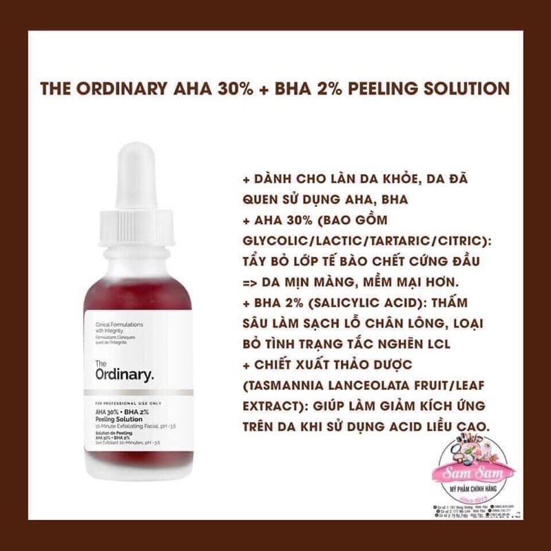Serum The Ordinary AHA 30% + BHA 2% Peeling Solution