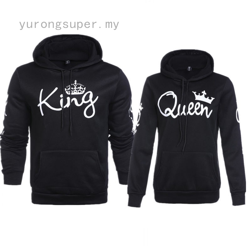 Áo Hoodie Cặp In Chữ King Queen