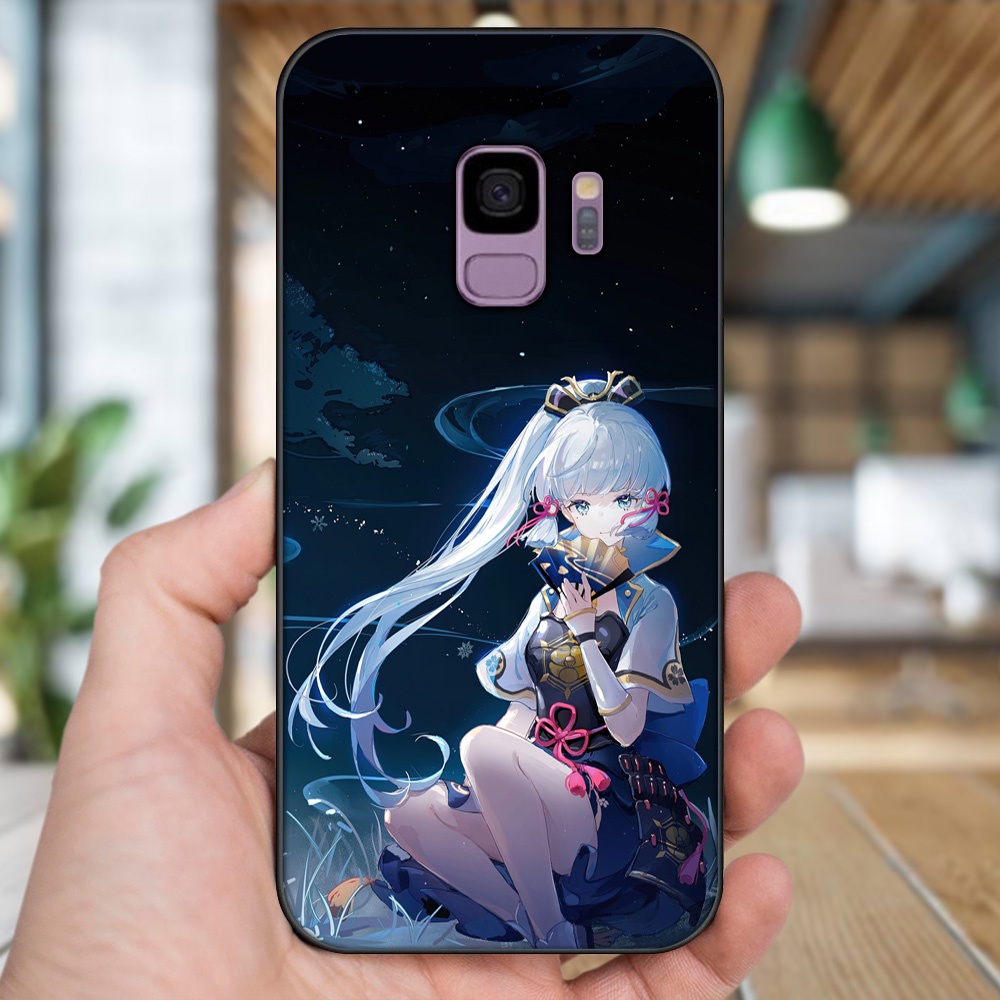 Ốp lưng Samsung S9 viền đen in hình Ayaka Genshin Impact