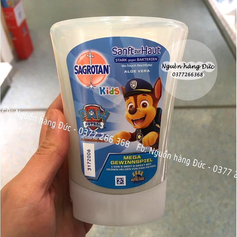 Máy rửa tay tự động cho trẻ Sagrotan Đức - Nguồn hàng Đức - Chú chó cứu hộ