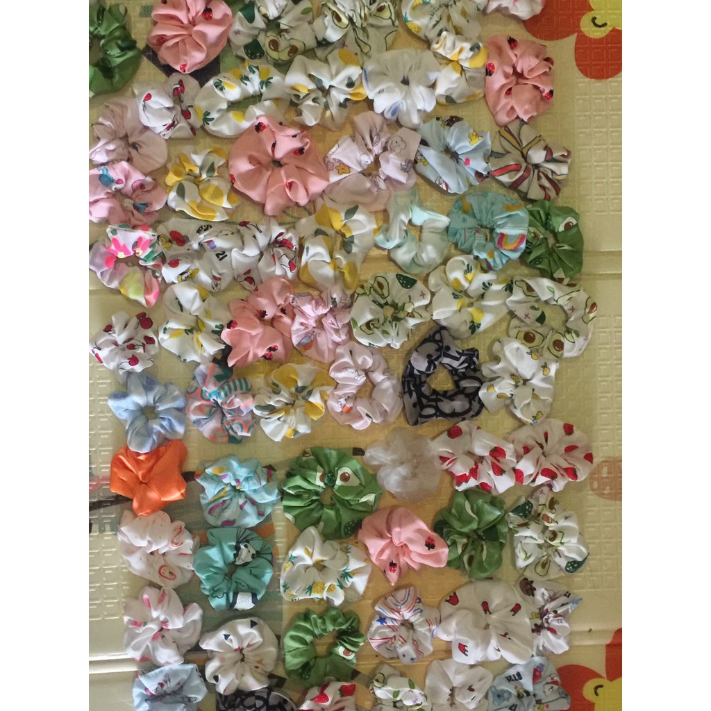 Dây Buộc Tóc Vải Scrunchies Cute Giao Mẫu Ngẫu Nhiên