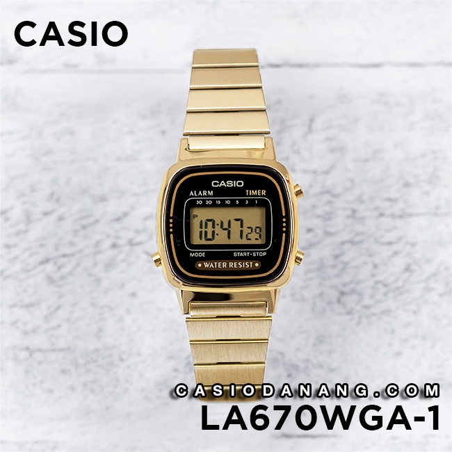 Đồng hồ nữ dây kim loại Casio chính hãng Anh Khuê LA670WGA-1DF (24mm)