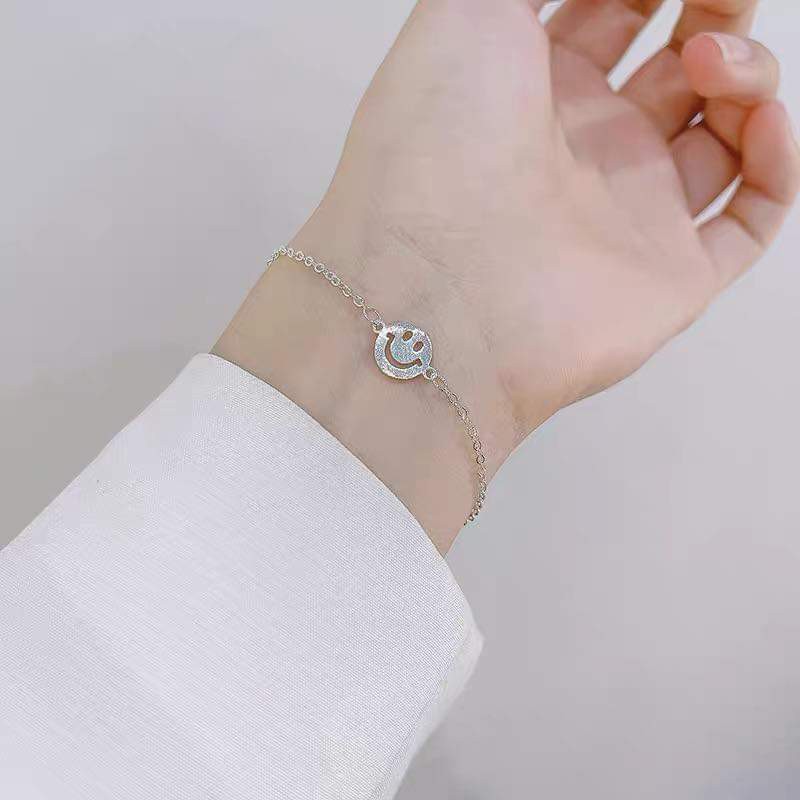 Lắc bạc mặt cười tỏa nắng DaLiA Jewelry lắc tay bạc thật lắc chân bạc không gỉ