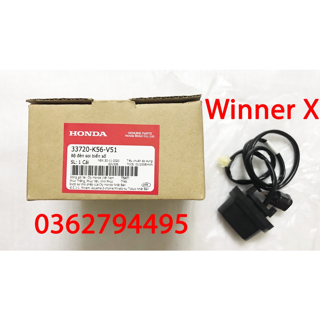 Bộ Đèn soi biển số winner v1/ Winner X/ Winner V3 Zin chính hãng Honda