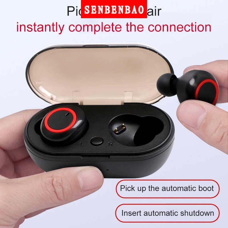Tai nghe không dây Senbenbao Y50 TWS 9D Chống Thấm Nước Tích Hợp mic Màn Hình LED Cho Android