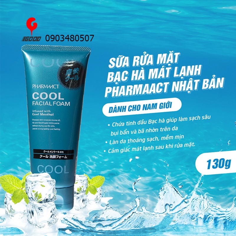 IGOOD - Sữa rửa mặt nam Cool Pharmaact Nhật Bản 130g