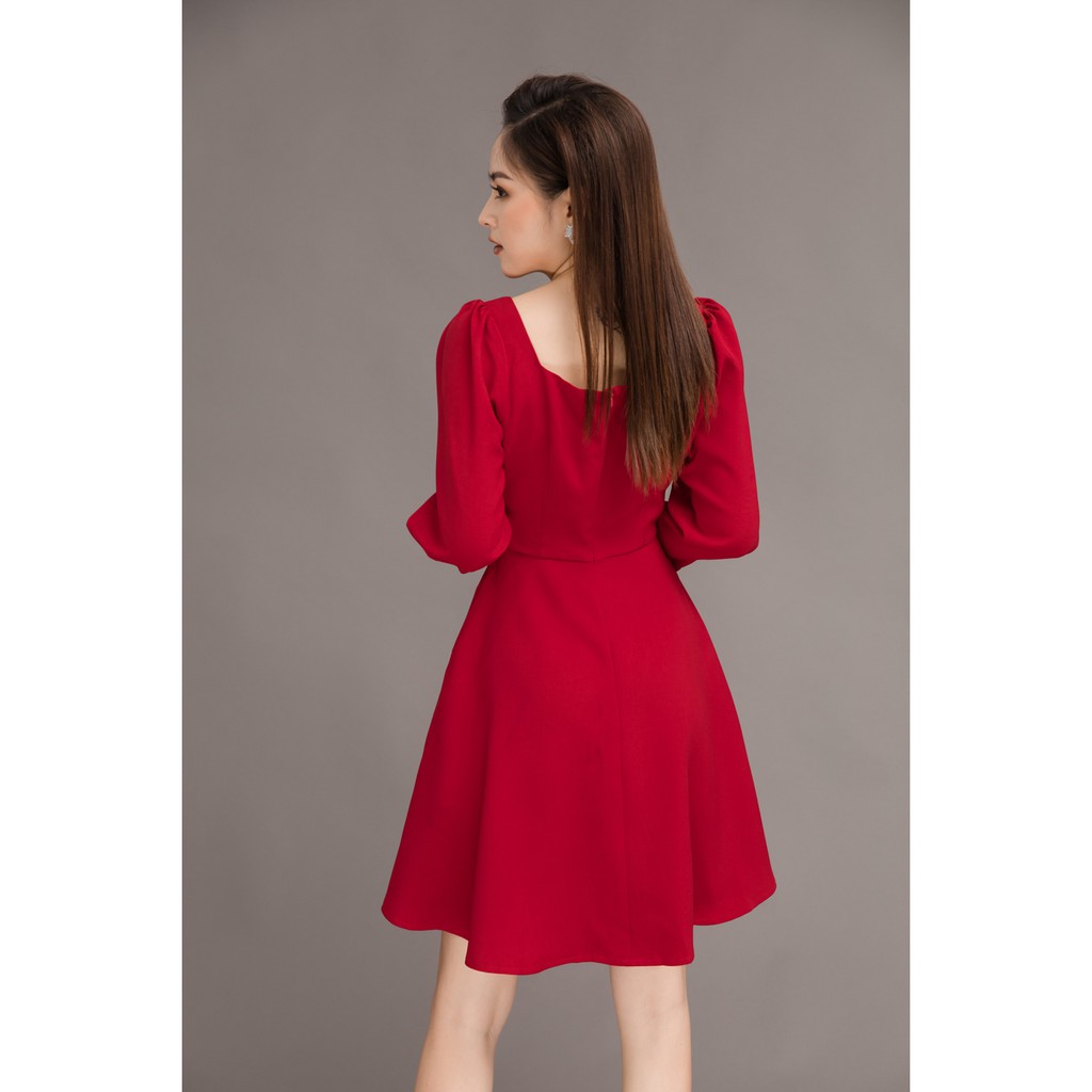 [Mã WABRWA15 giảm 15% đơn 300K] Đầm xòe tay lửng cổ tim DEA0049 | BigBuy360 - bigbuy360.vn