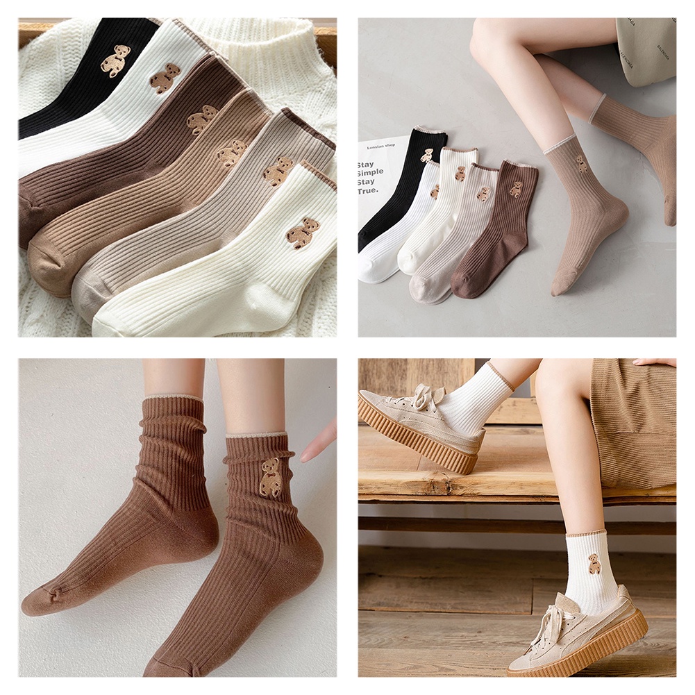Vớ cotton cho nữ in hình động vật hoạt hình dễ thương