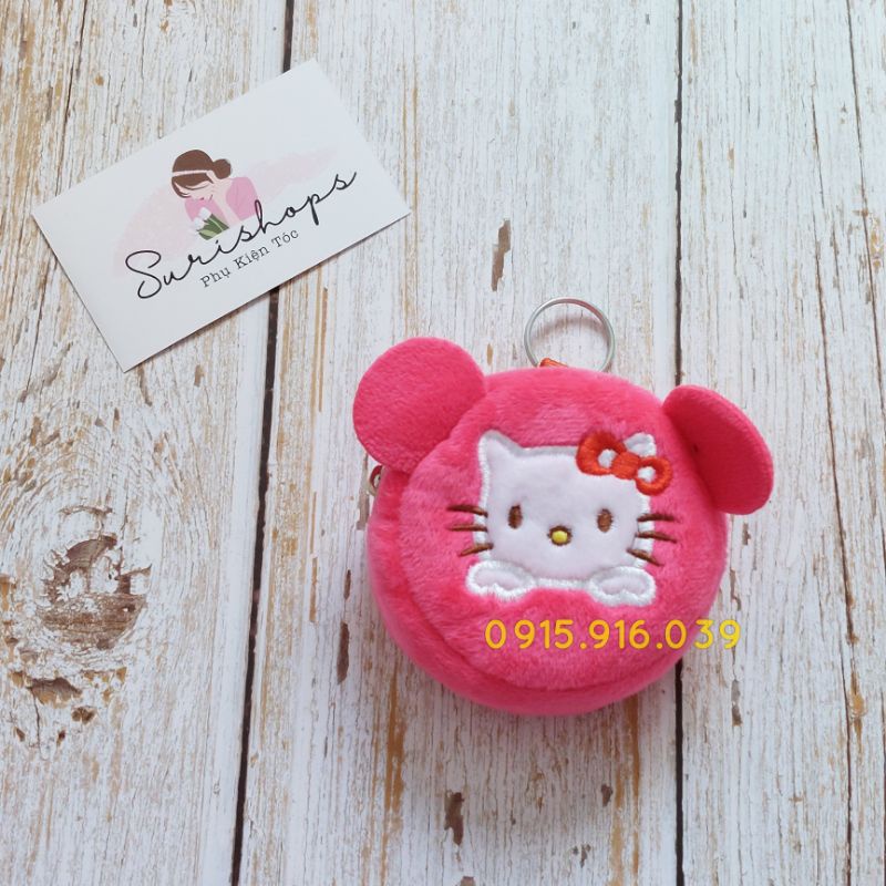 Móc Khóa Thú Bông Hình Tròn, Móc Khóa Gấu Bông