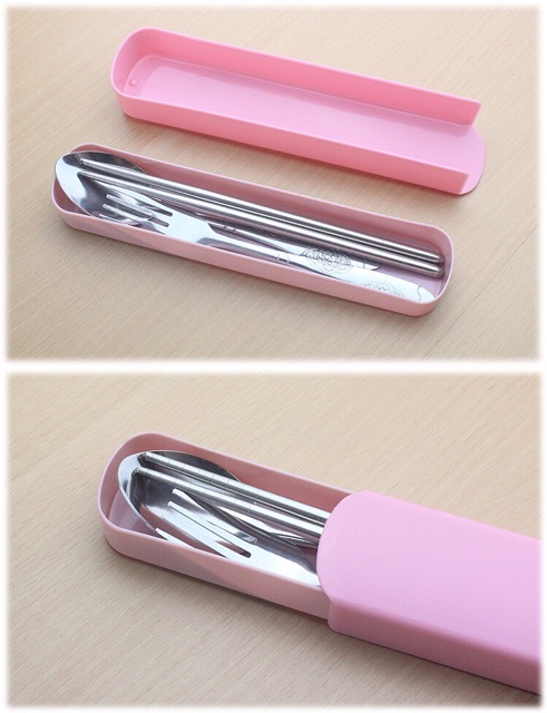 Bộ muỗng đũa inox du lịch có hộp đựng tiện dụng