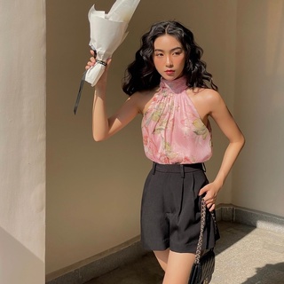 Áo cổ yếm hoa huong bouitique -hbsm976