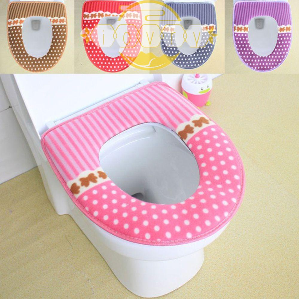 Vỏ Bọc Bệ Ngồi Bồn Cầu Màu Ngà Thời Trang Thoải Mái Giữ Ấm Mùa Đông