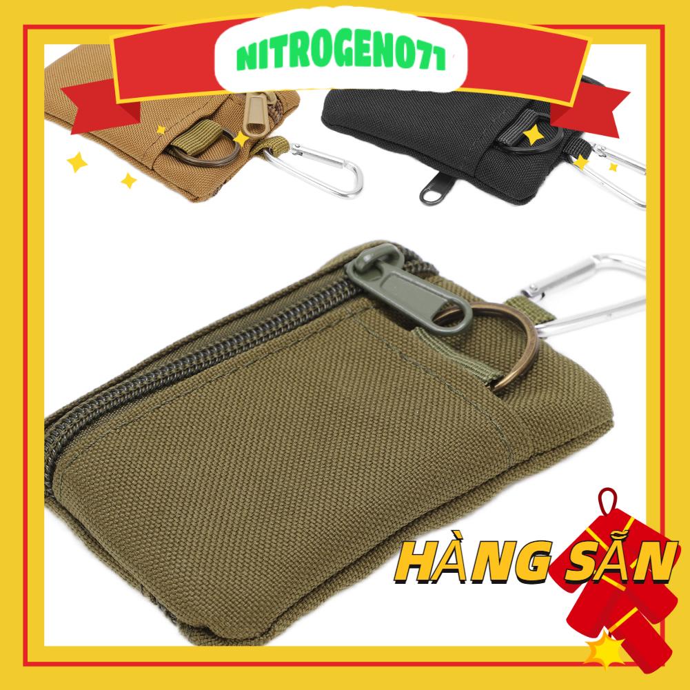 Nitrogen071 Túi đựng khuôn EDC ngoài trời Ví thẻ chìa khóa cầm tay nhỏ Hộp tiền xu với carabiner
