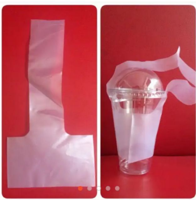 SỈ 10 kg túi đựng ly trà sữa - cafe - Túi 1 ly - 2 ly - túi chữ T