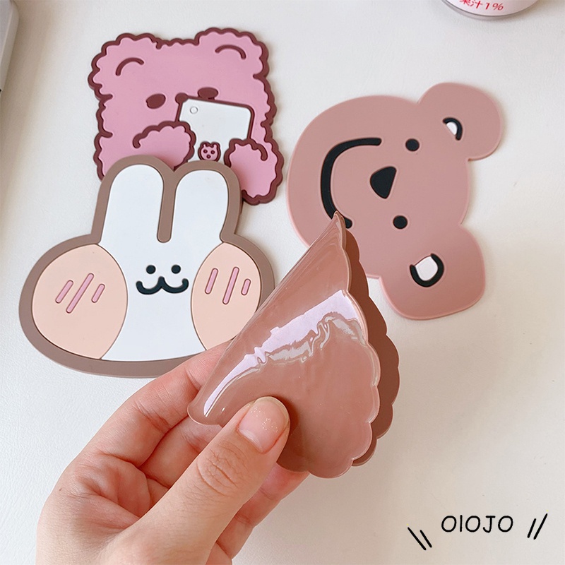 Tấm Đế Lót Ly Nước Bằng Silicon Chịu Nhiệt Chống Trượt Kiểu Dáng Hoạt Hình Dễ Thương Tiện Lợi