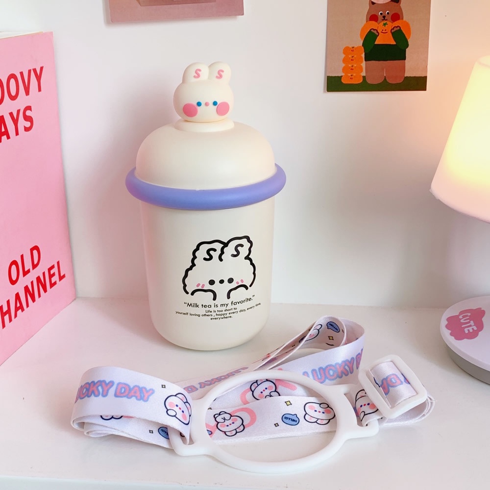 Bình Nước Giữ Nhiệt Hình Chú Gấu Dễ Thương Cho Bé