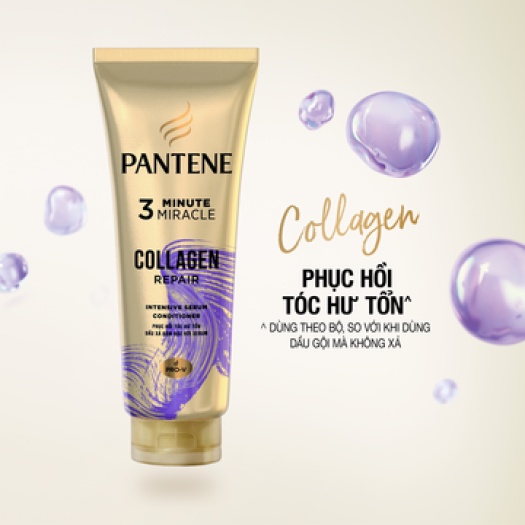 Kem Xả Pantene 3 Phút Diệu Kỳ Collagen Repair Phục Hồi Tóc Hư Tổn 150ml