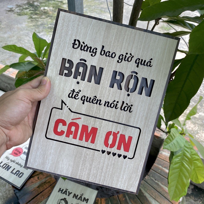 Tranh Slogan Treo Tường Decor Gỗ TBIG070 chân lý cuộc sống