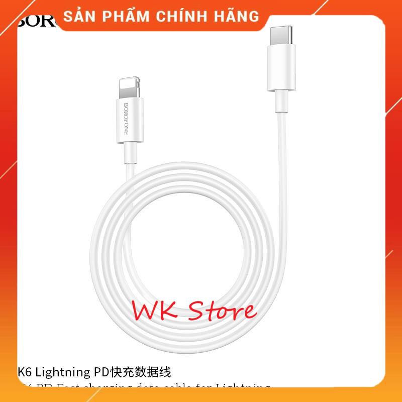 Cáp sạc nhanh PD Iphone 20W Borofone CK6 (Chính hãng, BH 1 năm)