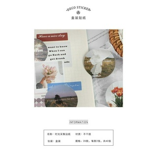 Set 40 miếng dán xinh xắn trang trí đa dụng
