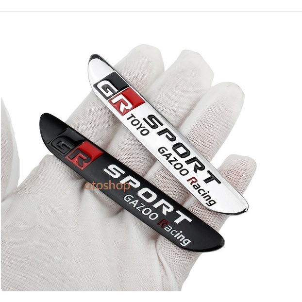 Tem chữ logo TOYOTA GAZOO RACING dán trang trí xe ô tô