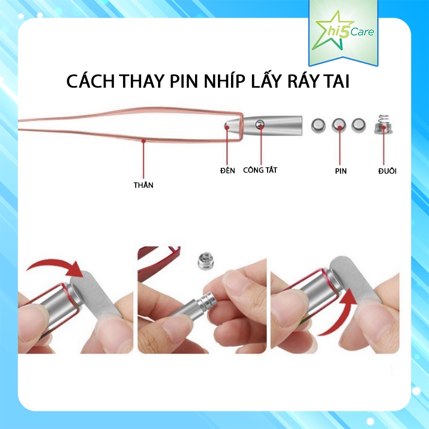 Bộ lấy ráy tai, dụng cụ lấy ráy tai 7 món có đèn soi bên trong tai