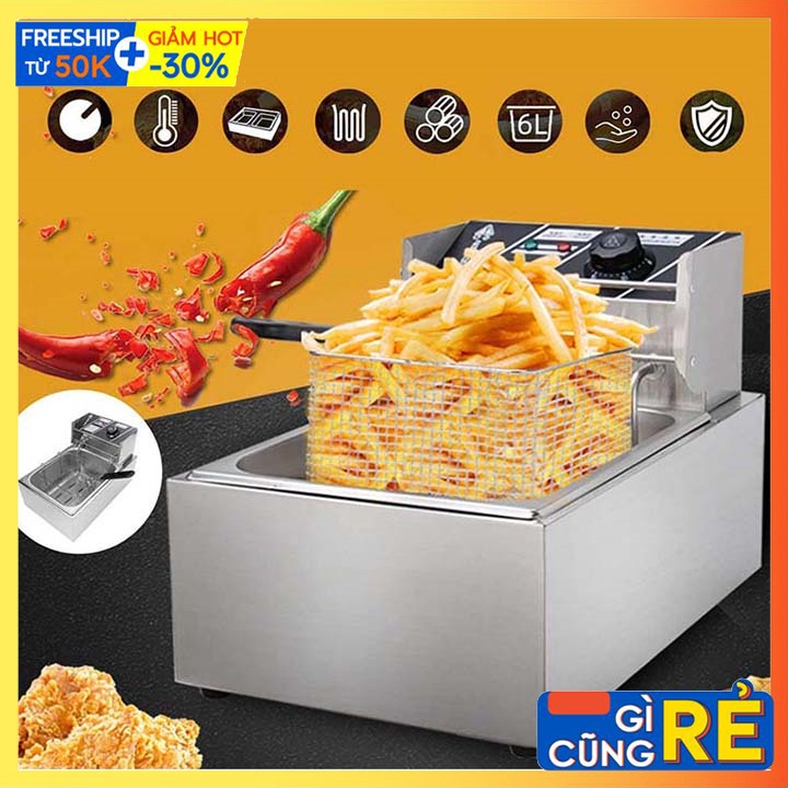 Nồi chiên điện, Nồi chiên nhúng dầu, Bếp chiên thực phẩm, chiên gà, khoai tây, ... điều chỉnh nhiệt độ