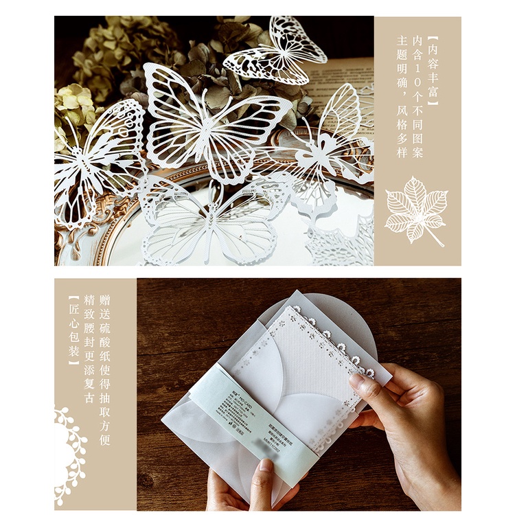 Giấy trang trí sổ, giấy ren duy băng trang trí sổ DIY của MODINA