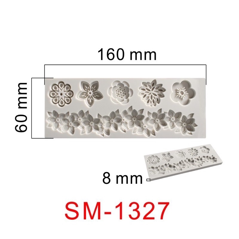 khuôn silicon trang trí bánh hoa dây nhí