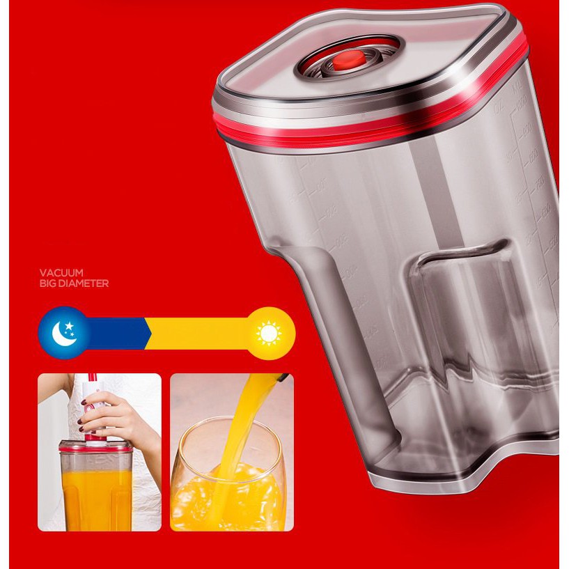 Bộ cốc đựng nước ép, chứa bã máy ép chậm SAVTM JE07 JE31 JE35 JE32 có bơm hút chân không