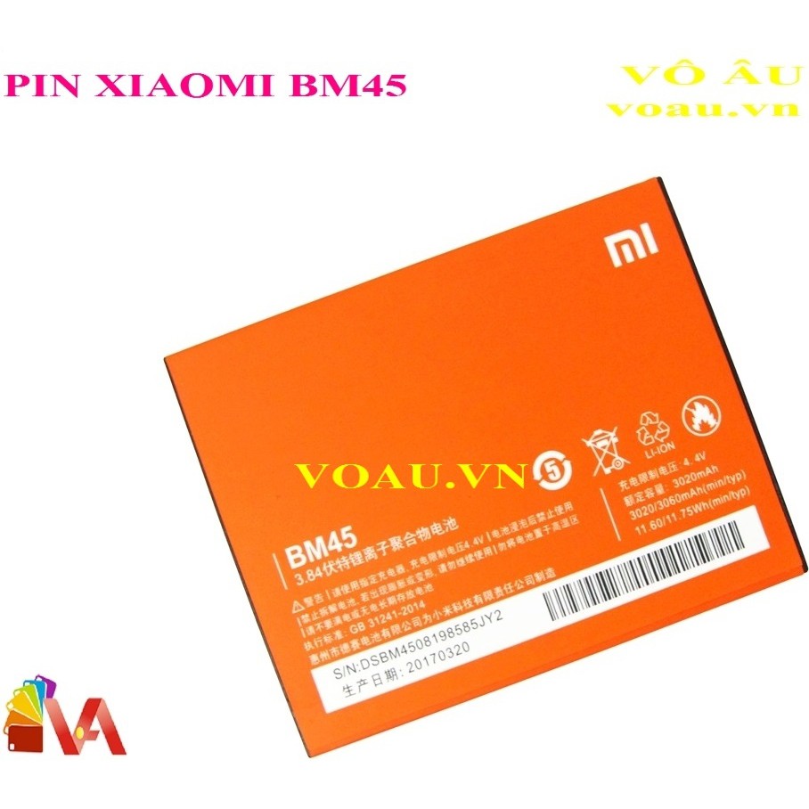 PIN XIAOMI BM45 REDMI NOTE 2 [PIN ZIN CHUẨN]